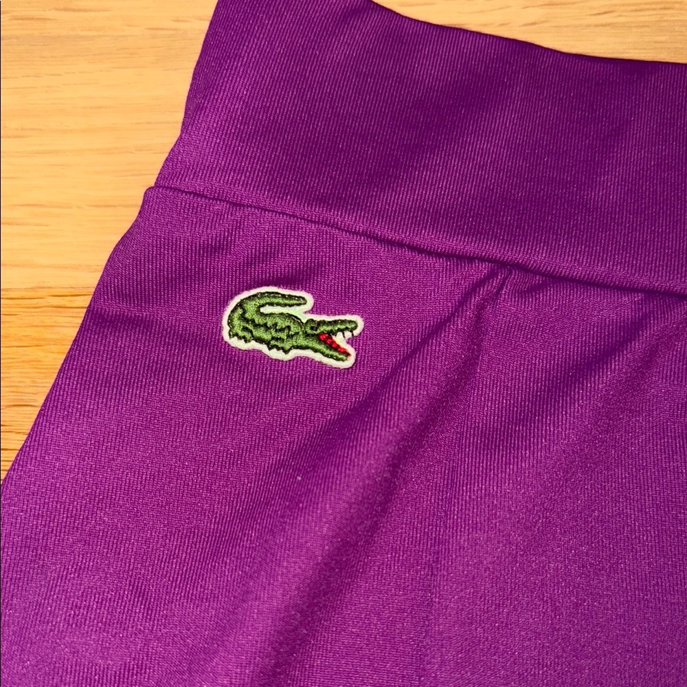Excellent Lacoste Sport Women's pleated tennis golf fuschia purple skirt size 36 - Picture 3 of 7